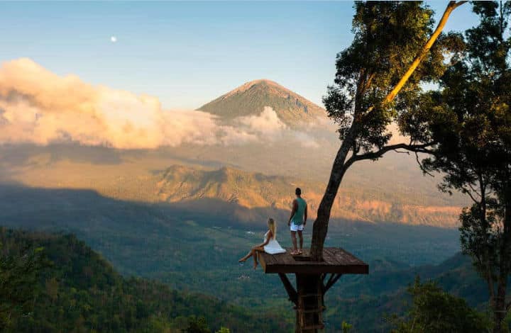 Mount Agung view from Lahangan Sweet view point.