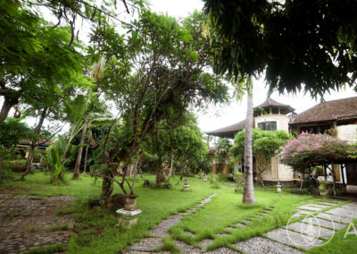 Balinese villa set in the ground of lush tropical gardens