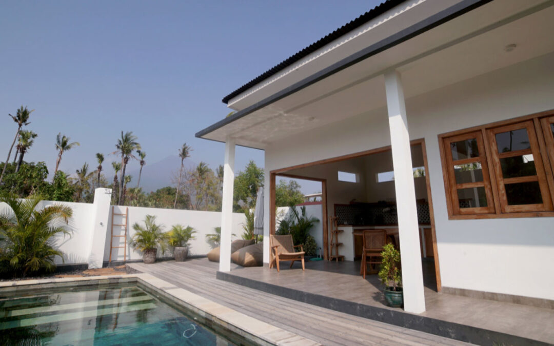 Swimming pool at Villa Ari in the Melasti Area of Amed, Bali.
