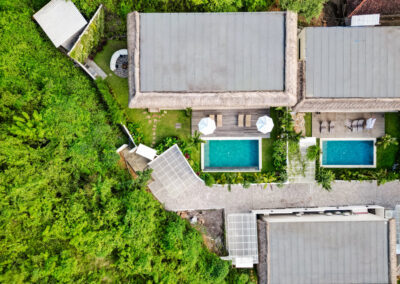 Umah Sukah Amed - Drone View - Tropical Valley - Ocean Views